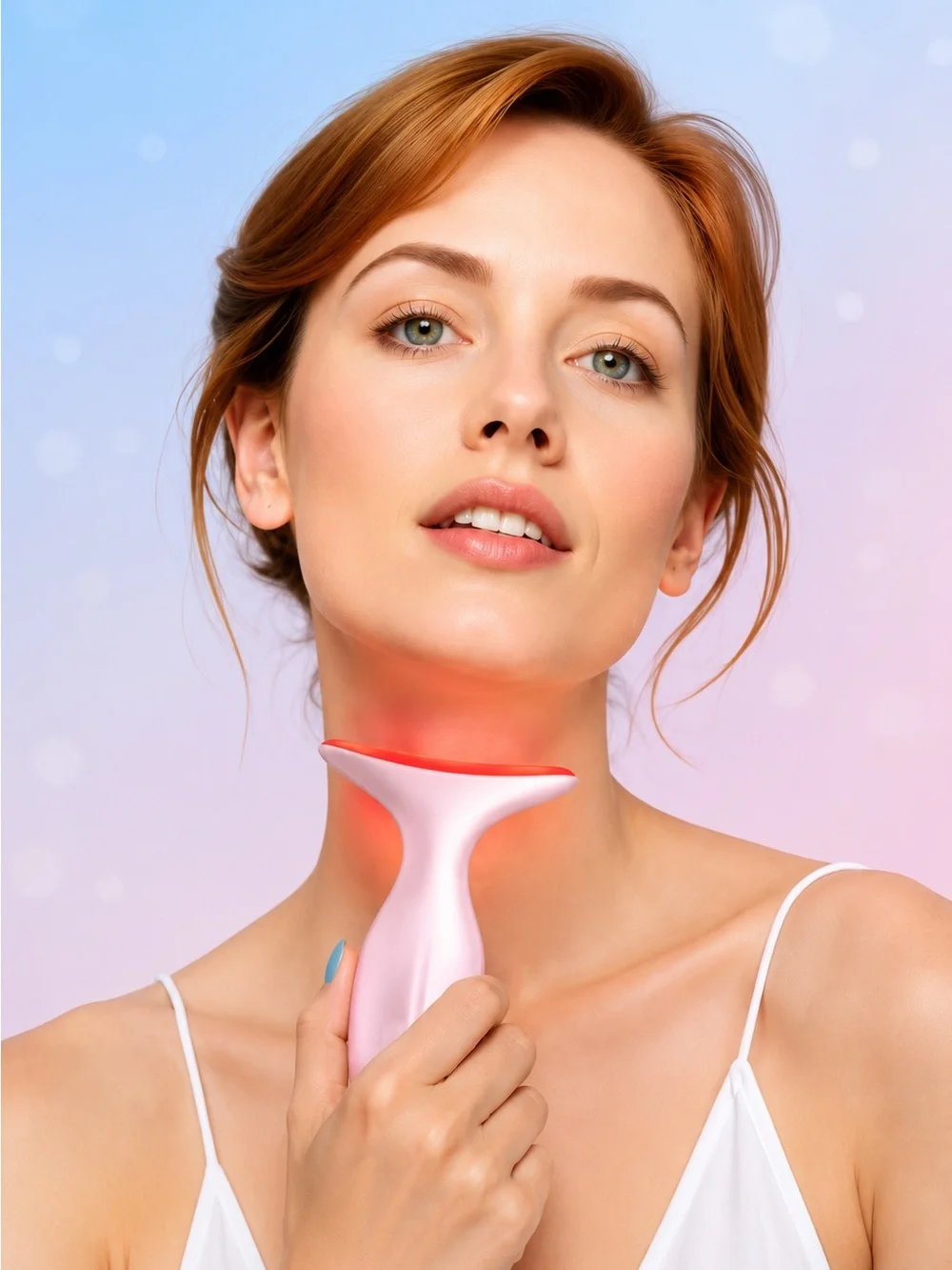 LED Facial Massager in Light Pink